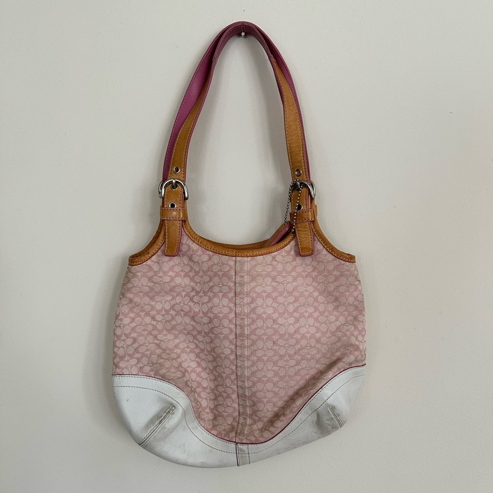 Authentic Pink coach hobo bag